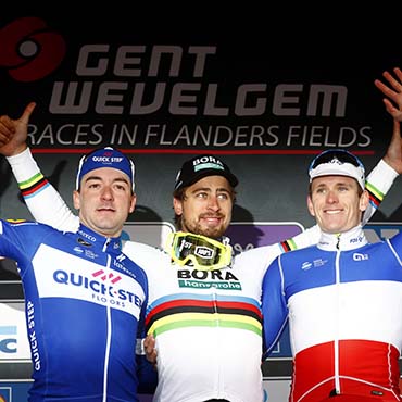 Sagan alzó su tercer trofeo en Wevelgem y será uno de los grandes favoritos para el próximo domingo en el Tour de Flandes