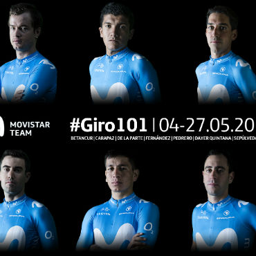Alineación del Movistar para Giro de Italia 2018