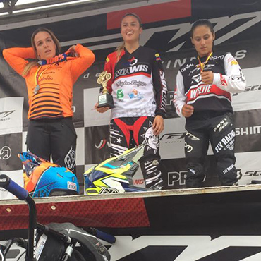 Gabriela Bolle comandó el podio femenino en la 3a parada de la Copa Nacional de BMX