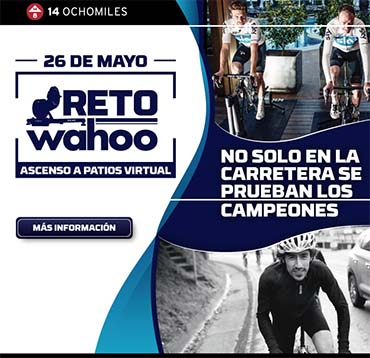 Este sábado 26 de Mayo desde las 8:30 AM 4a Edición del Reto Wahoo-14 Ochomiles: Ascenso a Patios Virtual