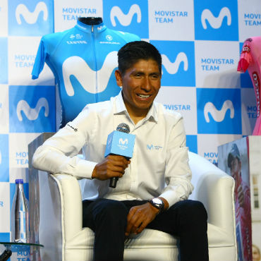 Nairo Quintana, anunció este jueves en rueda de prensa la llegada de su segundo hijo