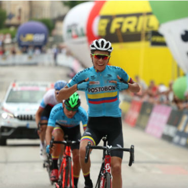 Cristian Camilo Muñoz ganador de etapa reina de Giro Sub-23 (Foto FCC)