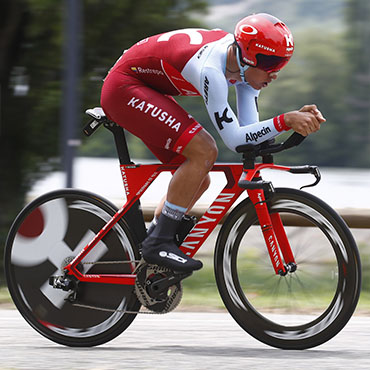 Jonathan Restrepo fue el único colombiano en tomar la partida este domingo del Dauphiné 2018