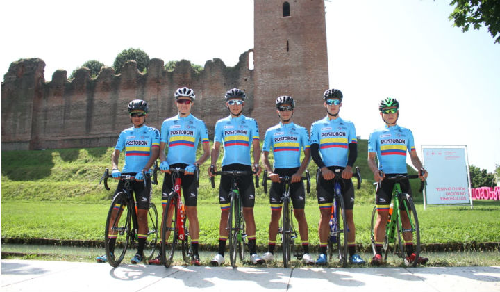 Wílmar Andrés Paredes, Cristian Camilo Muñoz, Daniel Muñoz, Alejandro Osorio, Einer Rubio, Fernando Jiménez, listos para Giro Sub-23 (Foto FCC)