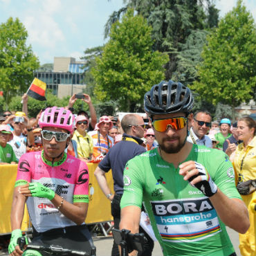 Daniel Felipe Martínez integró la fuga del día en 14a etapa del TDF al igual que Peter Sagan (Foto Gilberto Chocce)