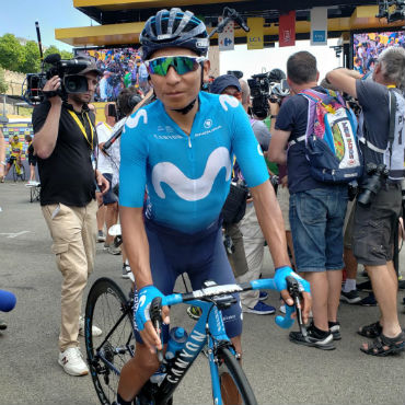 Nairo Quintana, a la espera de la etapa del pavé este domingo. (Foto Movistar)