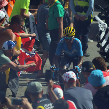 Nairo Quintana se tiene confianza para la novedosa y corta etapa de este miércoles (Foto Movistar-Team)