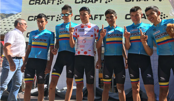 Alejandro Osorio, se quedó con el título de la montaña del Tour de L'Avenir 2018 (Foto FCC)