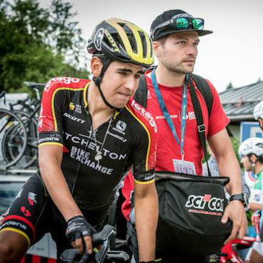 Brayan Chaves, con del Mitchelton-Scott en Tour de Utah desde el lunes (Foto Mitchelton-Scott)