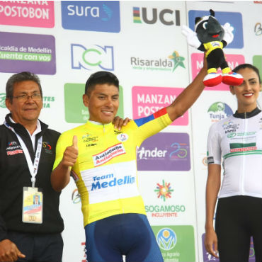 Jonathan Caicedo dio un paso importante este miércoles para el título de la Vuelta a Colombia
