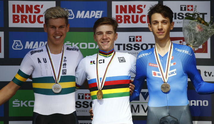 El belga, Remco Evenepoel el más rápido en la CRI junior del Mundial de Austria