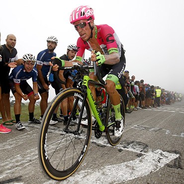 Rigoberto Urán, lo dejó todo en la etapa de este miércoles en la Vuelta a España
