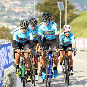 La Selección Colombia hizo reconocimiento del recorrido del Mundial de Ruta 2018 (Foto FCC)