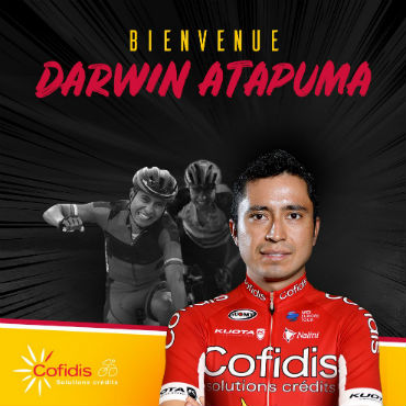 Darwin Atapuma deja el UAE Team Emirates y se une al Cofidis para el 2019 (Foto Cofidis)