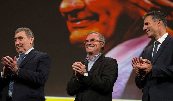 La gala contó con la presencia Eddy Merckx, Bernard Hinault y Miguel Indurain (Fotos Tour de Francia)