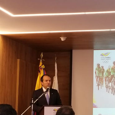 Ernesto Lucena, Director de COLDEPORTES durante presentación del octavo Congreso Internacional de Ciencias del Deporte