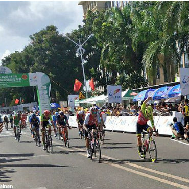 Jakub Mareczko ganador de primera etapa de Tour de Hainan en la China (Foto Tour de Hainan)