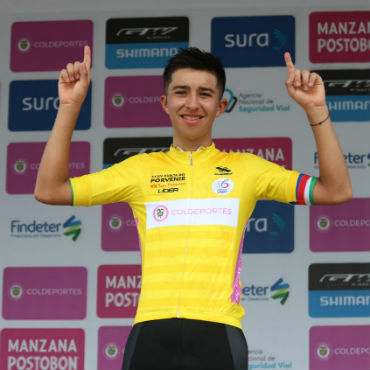 Marlon Fernando Castro ganador de primera etapa de Vuelta al Porvenir (Foto FCC)