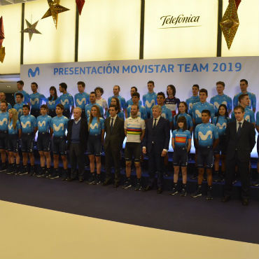 Este martes fue presentada la plantilla 2019 del Movistar Team (Foto Movistar Team)