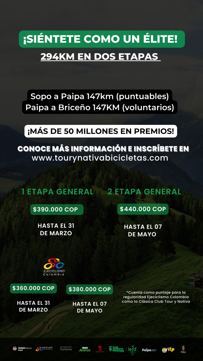 Llega a Paipa, el Doble Reto con Tour & Nativa – Revista Mundo Ciclístico