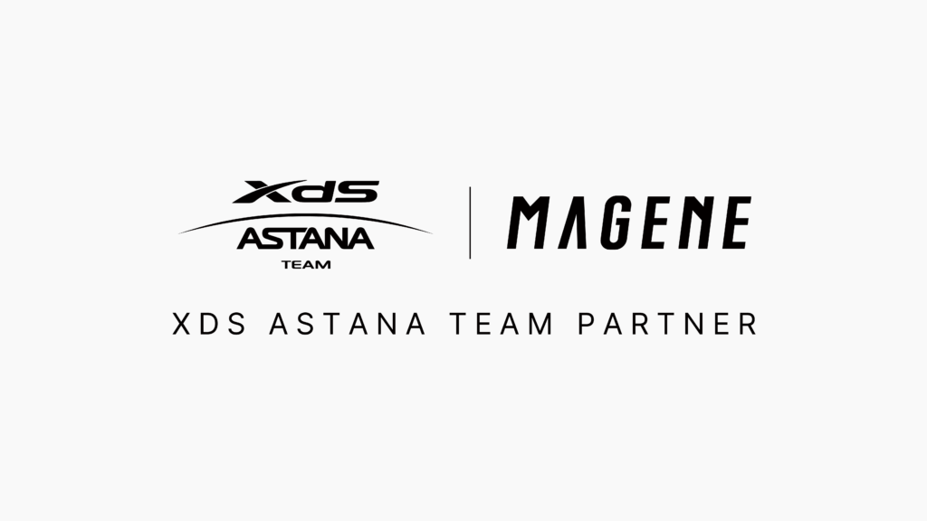 Imagen: Logotipo conjunto de Magene y XDS Astana Team